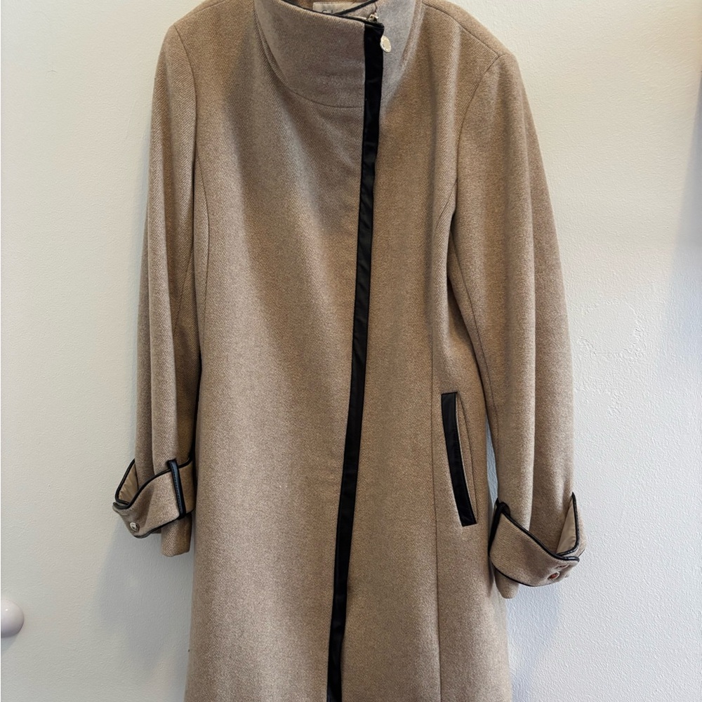 Calvin Klein Wool Coat with Accents - Picture 2 of 4